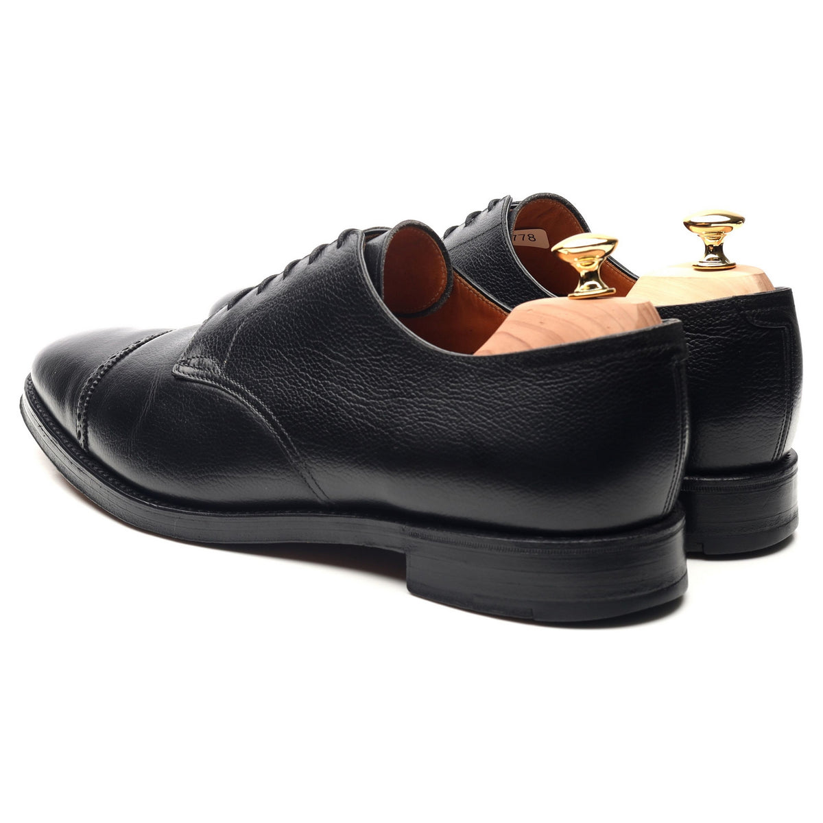 &#39;Russell&#39; Black Leather Derby UK 11 E