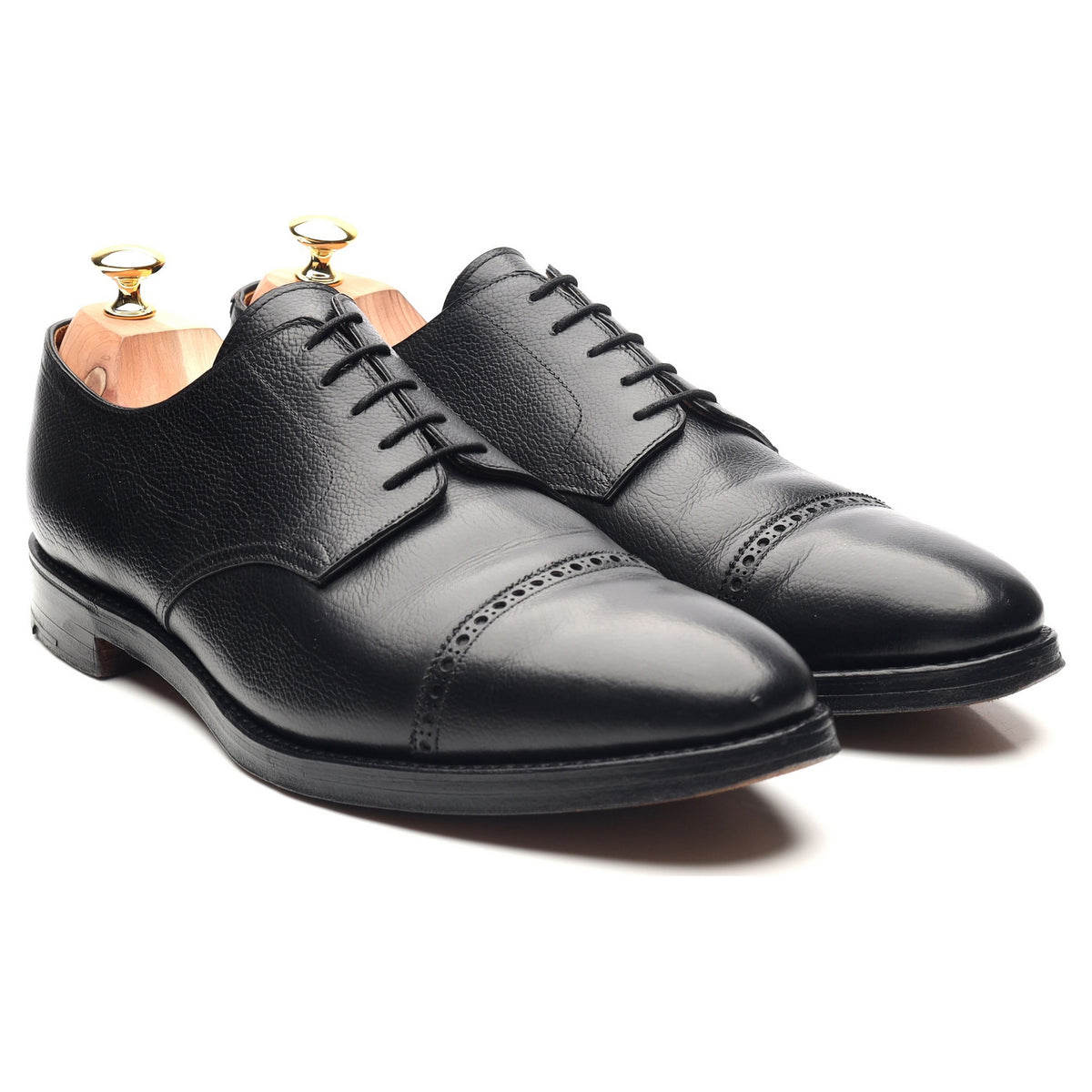 &#39;Russell&#39; Black Leather Derby UK 11 E
