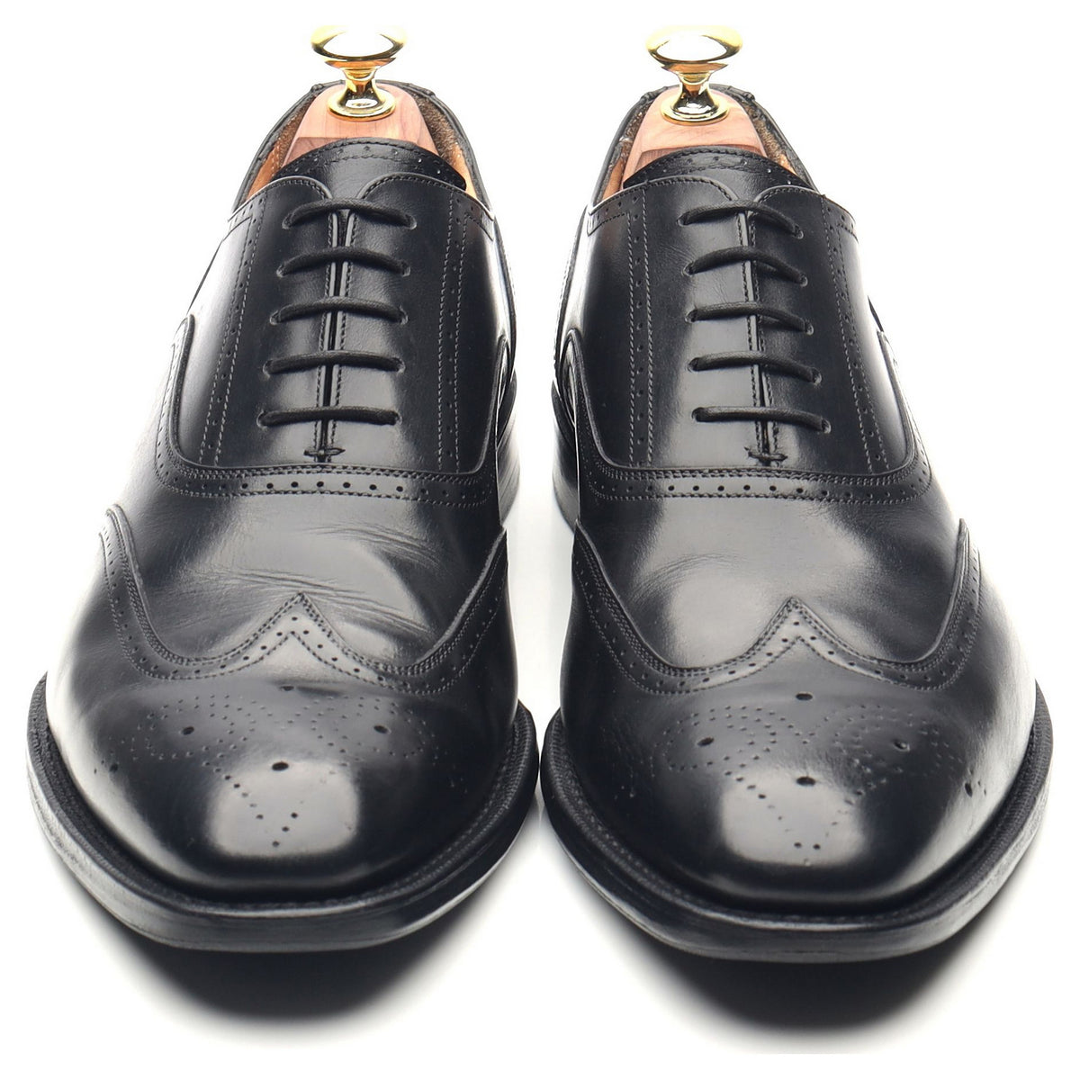&#39;Walton&#39; Black Leather Brogues UK 7.5 G
