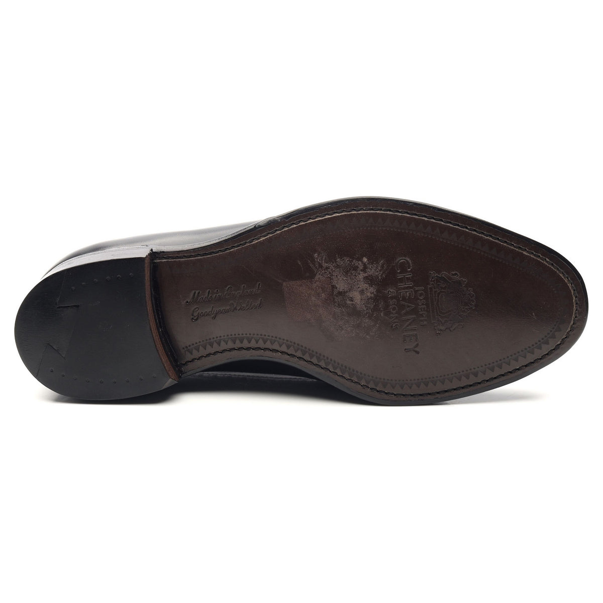 &#39;Frederik&#39; Black Leather Tassel Loafers UK 7 F