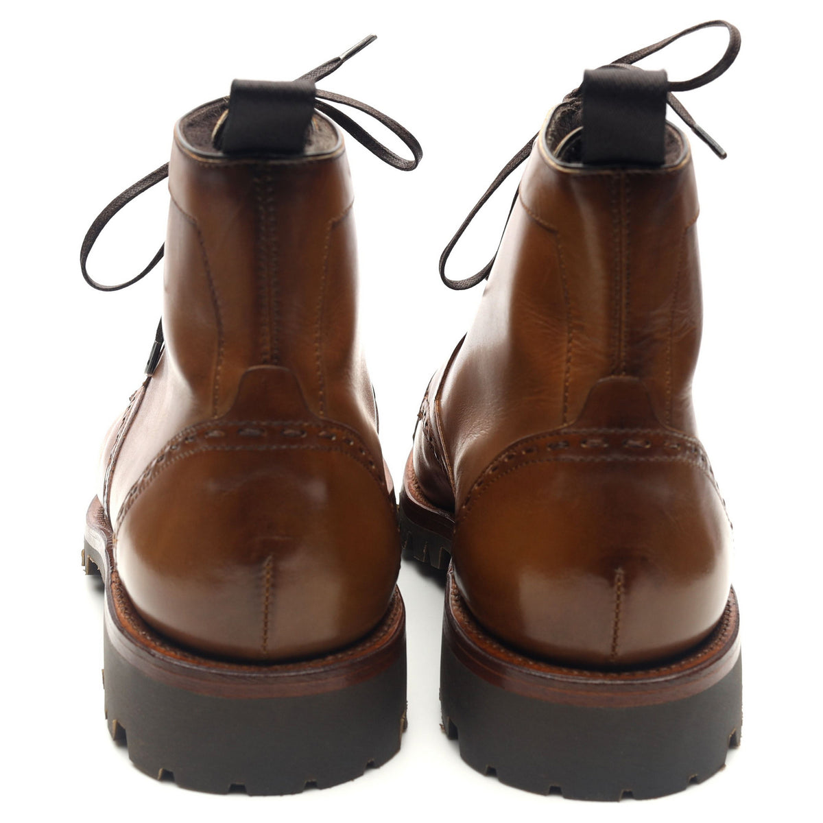&#39;Aspen&#39; Tan Brown Leather Shearling Boots UK 7.5 E