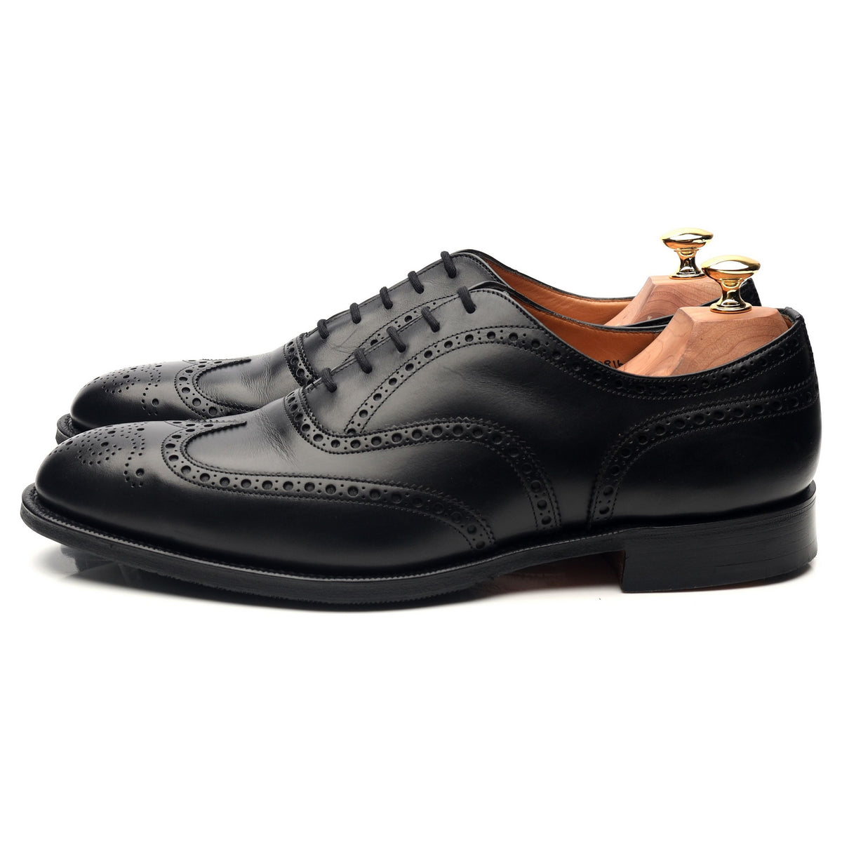&#39;Chetwynd&#39; Black Leather Brogues UK 9.5 F
