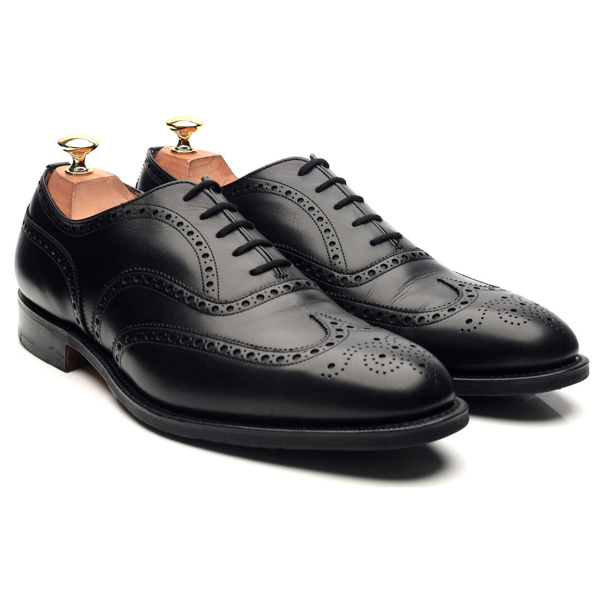 &#39;Chetwynd&#39; Black Leather Brogues UK 9.5 F