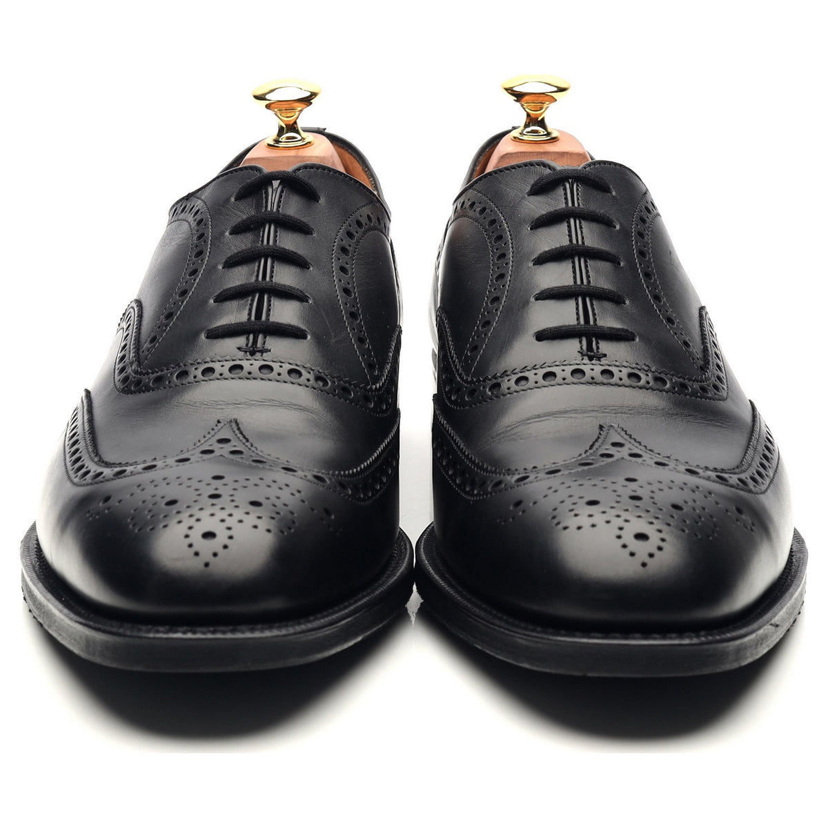 &#39;Chetwynd&#39; Black Leather Brogues UK 9.5 F