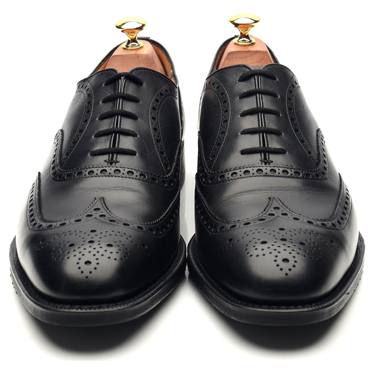 &#39;Chetwynd&#39; Black Leather Brogues UK 9.5 F