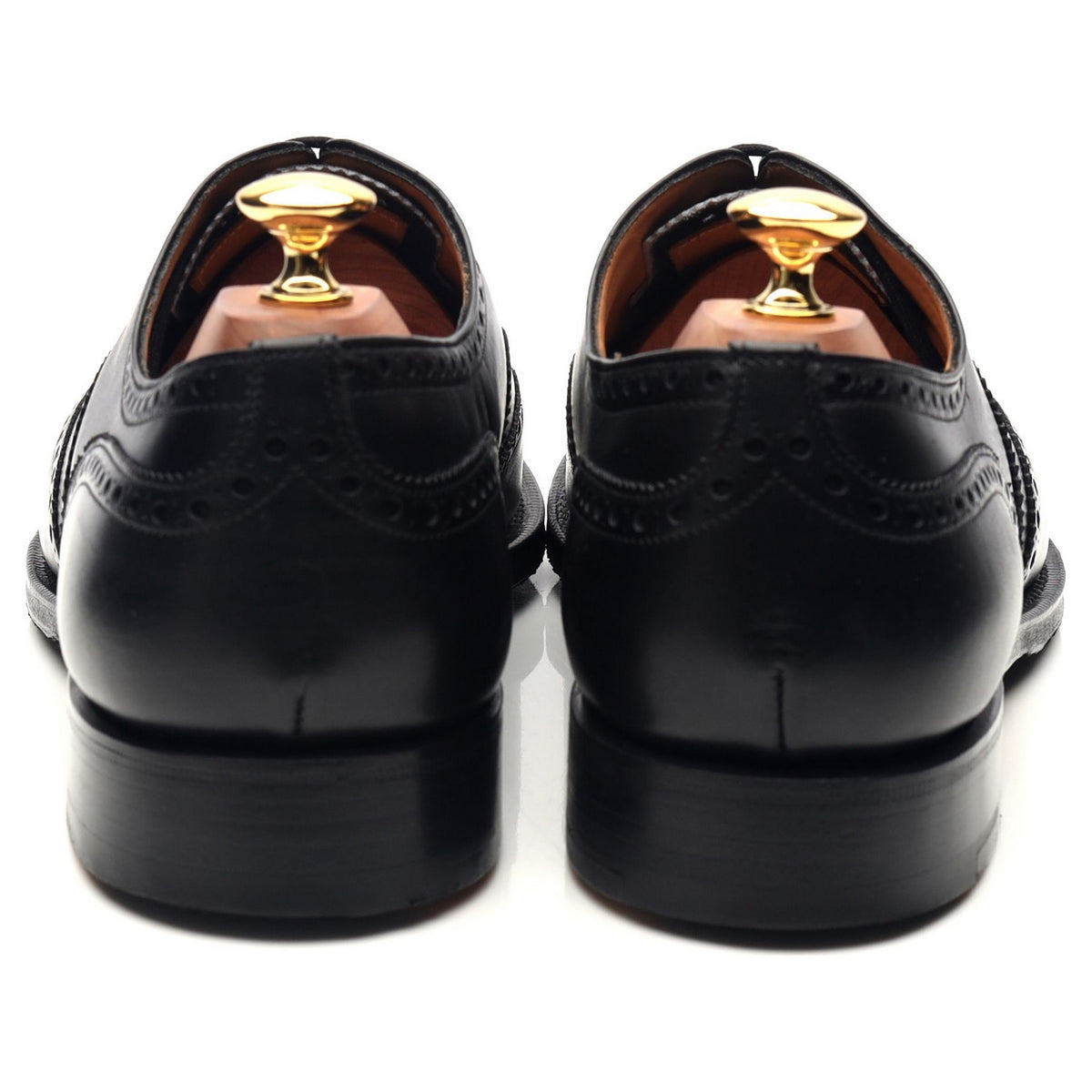 &#39;Chetwynd&#39; Black Leather Brogues UK 9.5 F