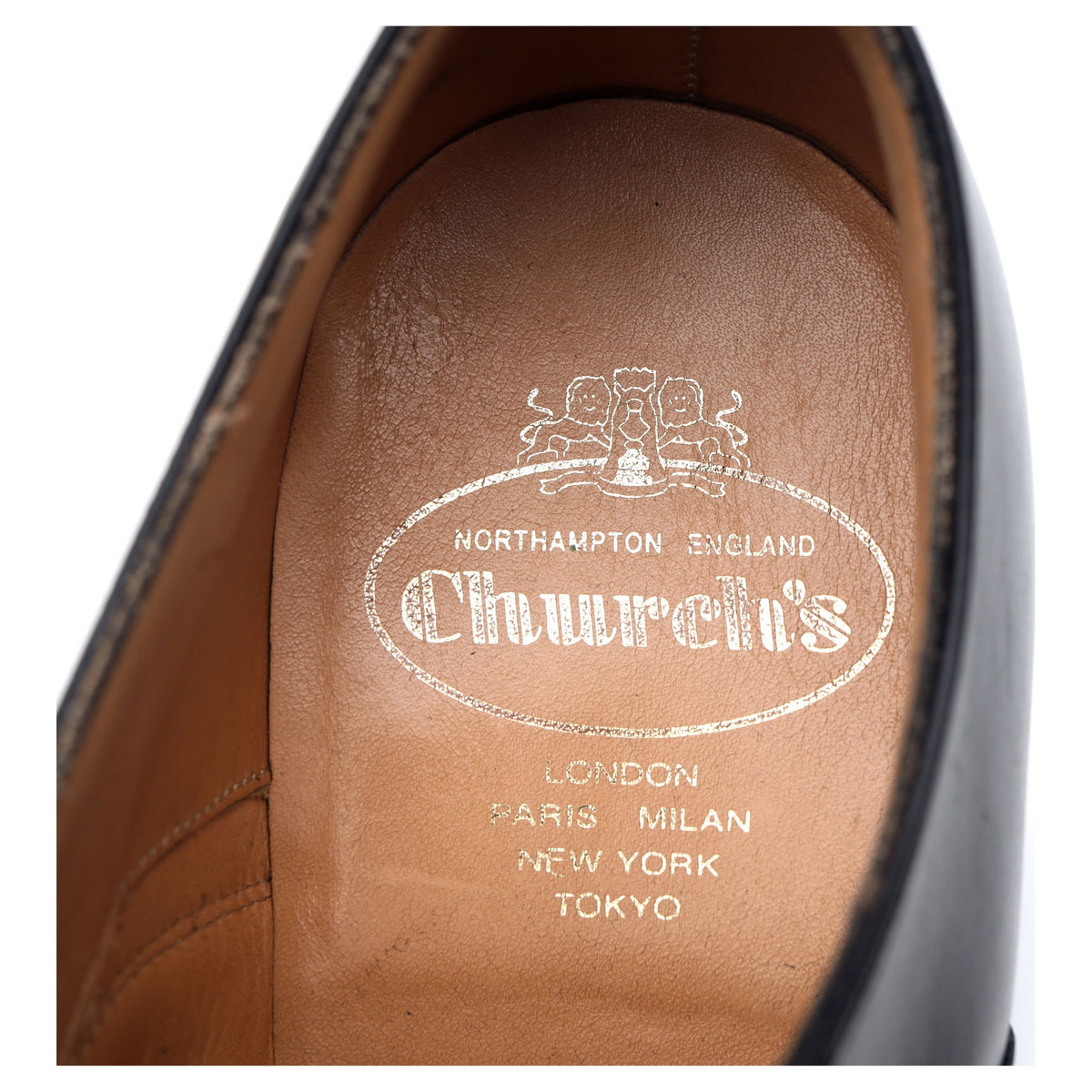 &#39;Coppice&#39; Black Leather Oxford UK 7.5 G