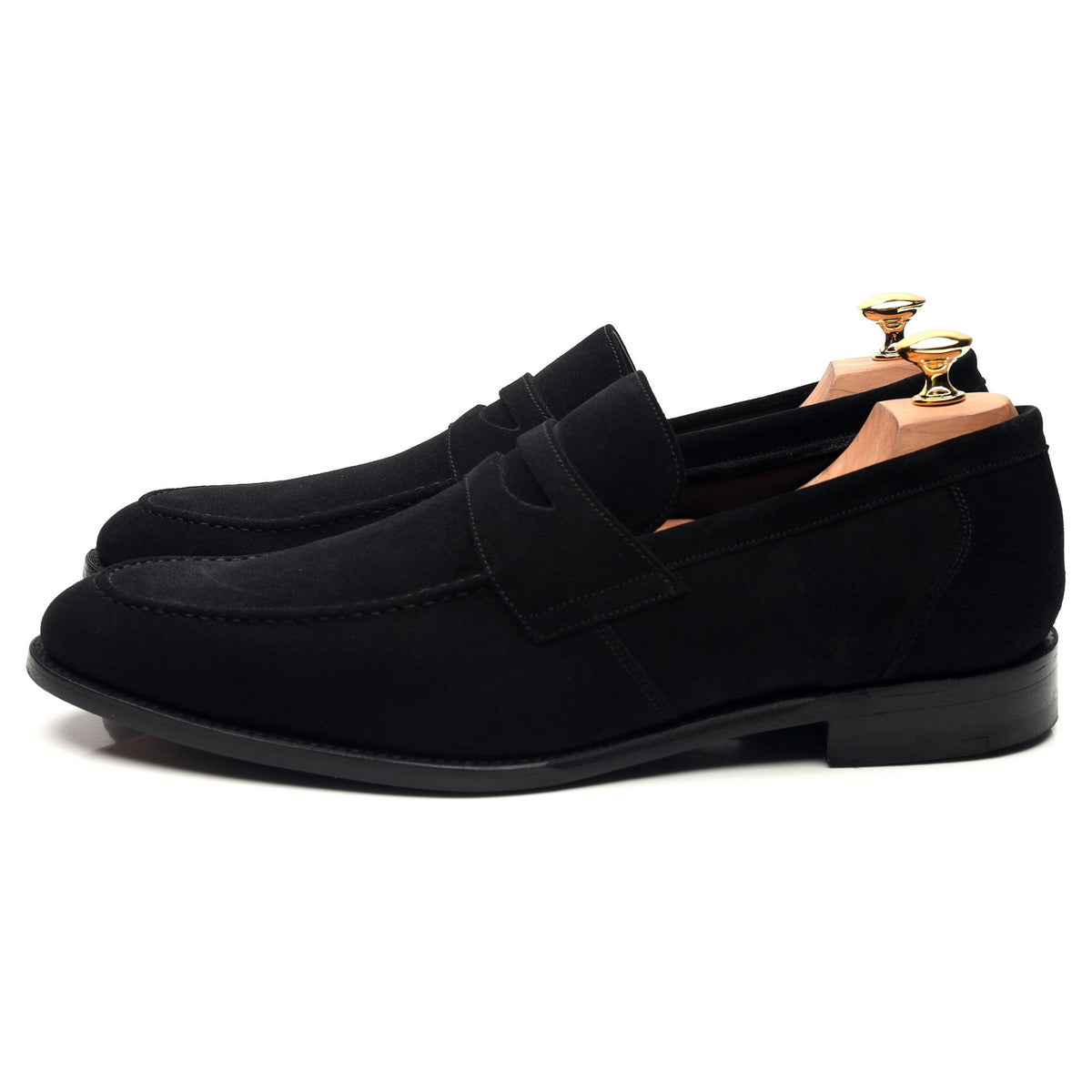 &#39;Warner&#39; Black Suede Loafers UK 10 F