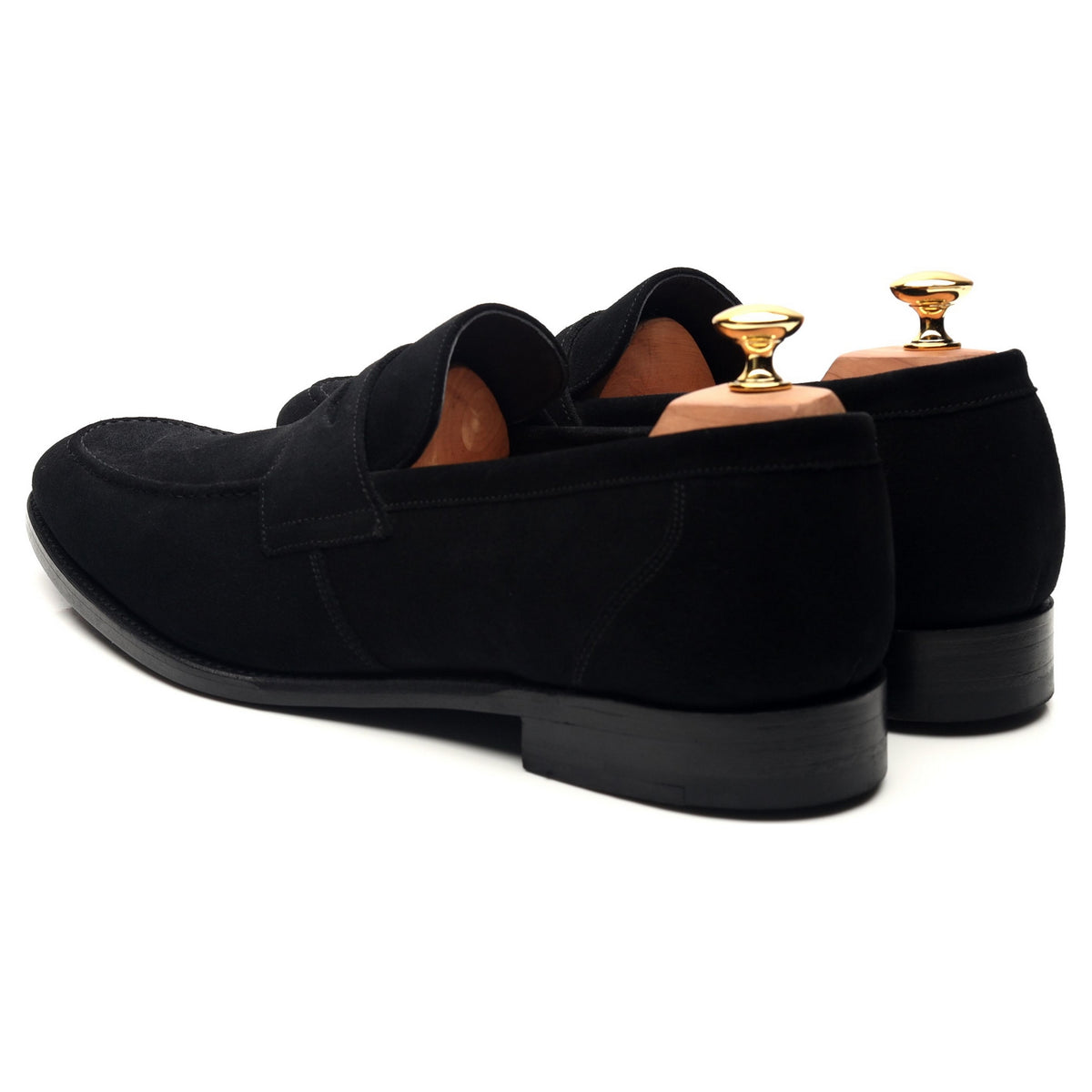&#39;Warner&#39; Black Suede Loafers UK 10 F