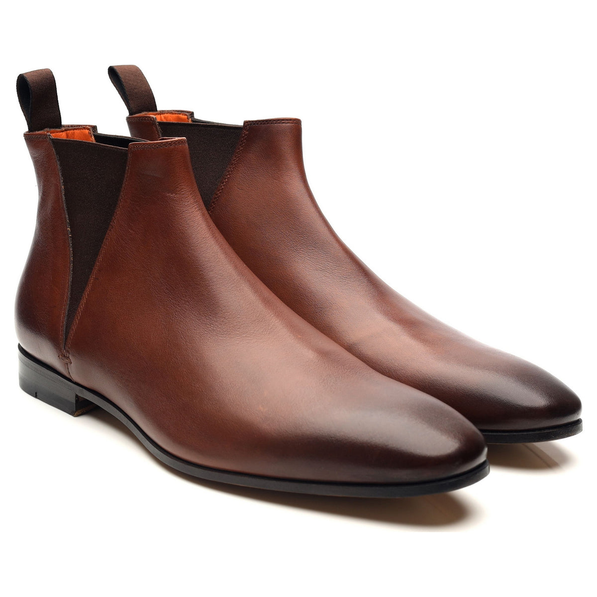 Brown Leather Chelsea Boots UK 9 F
