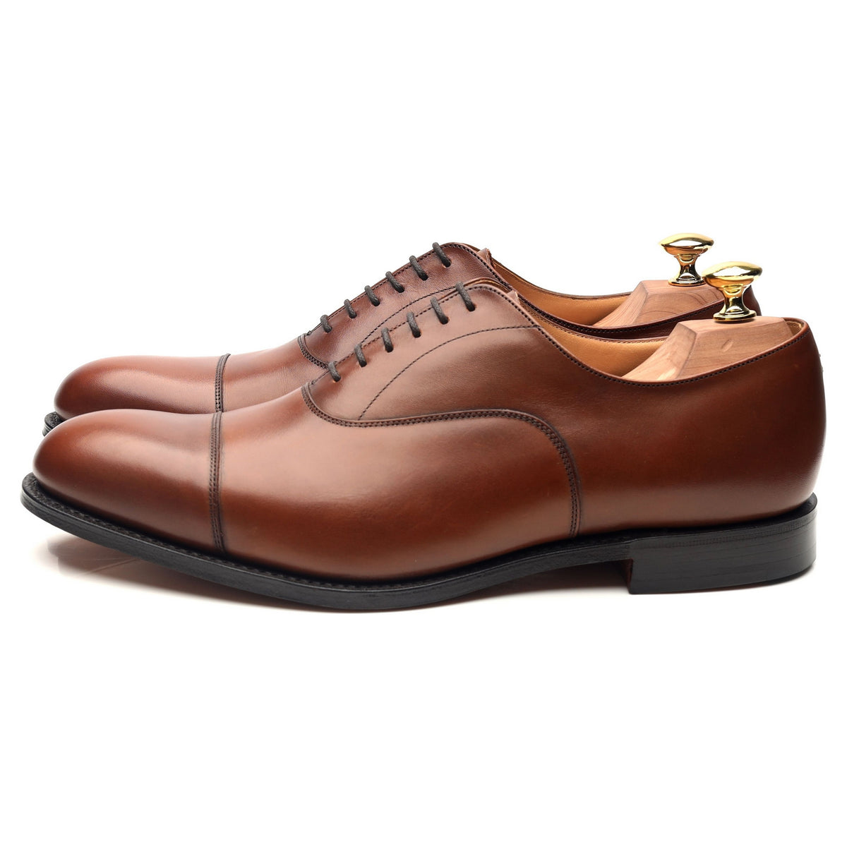 Durham Brogue Oxford Shoe - Brandy 8