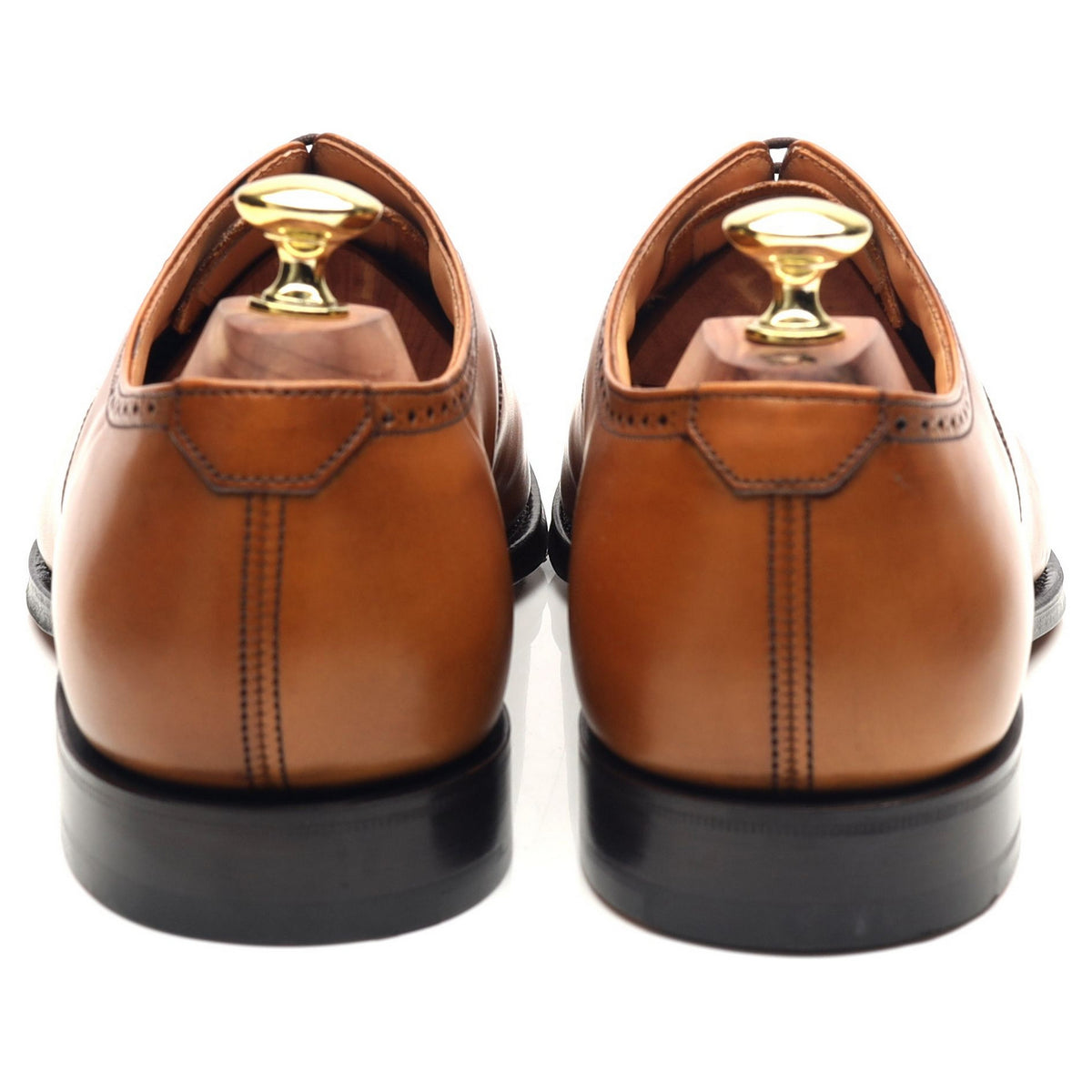 &#39;Rossmore 2&#39; Tan Brown Leather Oxford Semi Brogues UK 7 G