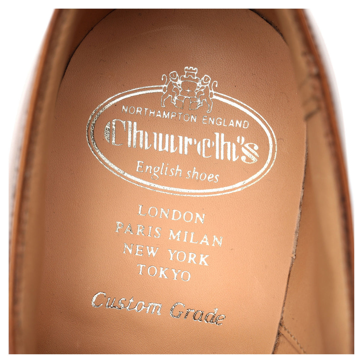 &#39;Rossmore 2&#39; Tan Brown Leather Oxford Semi Brogues UK 7 G
