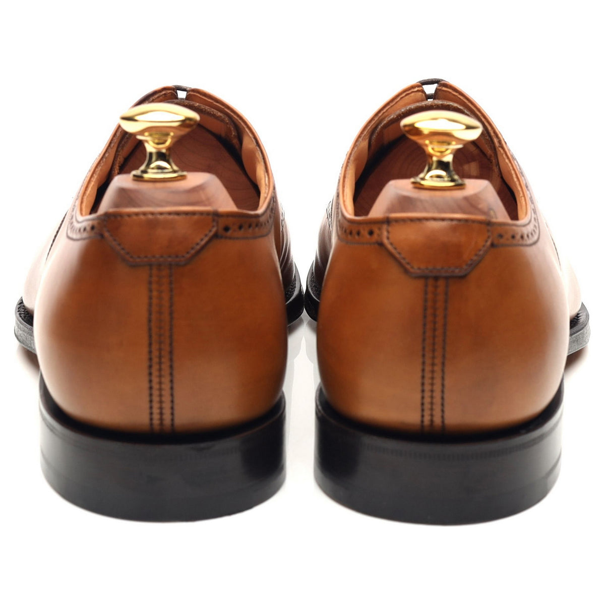 &#39;Rossmore 2&#39; Tan Brown Leather Oxford Semi Brogues UK 6 G