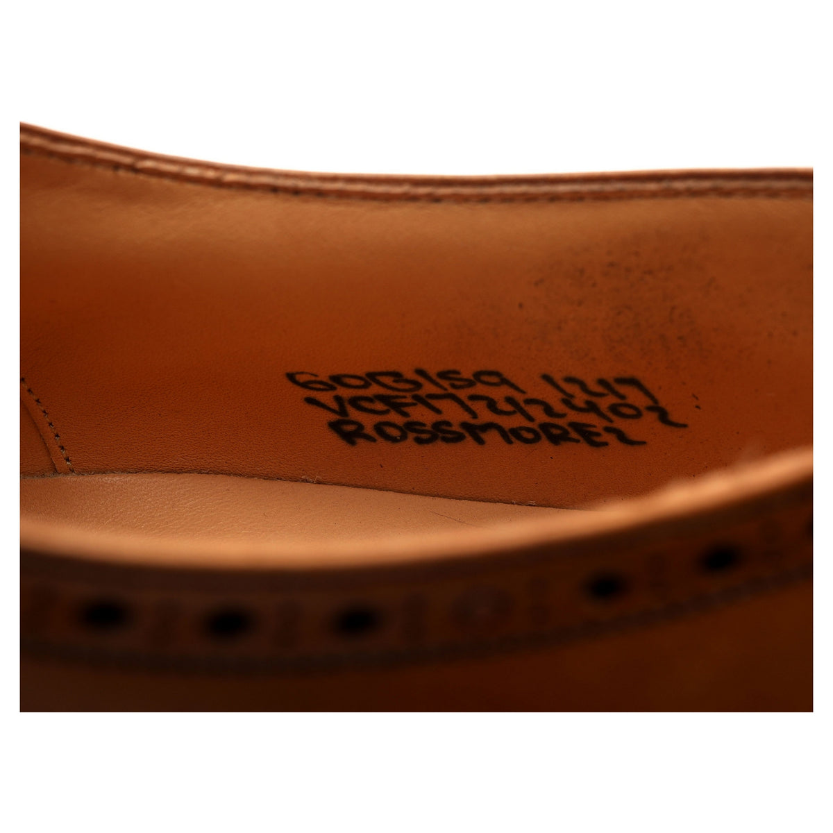&#39;Rossmore 2&#39; Tan Brown Leather Oxford Semi Brogues UK 6 G