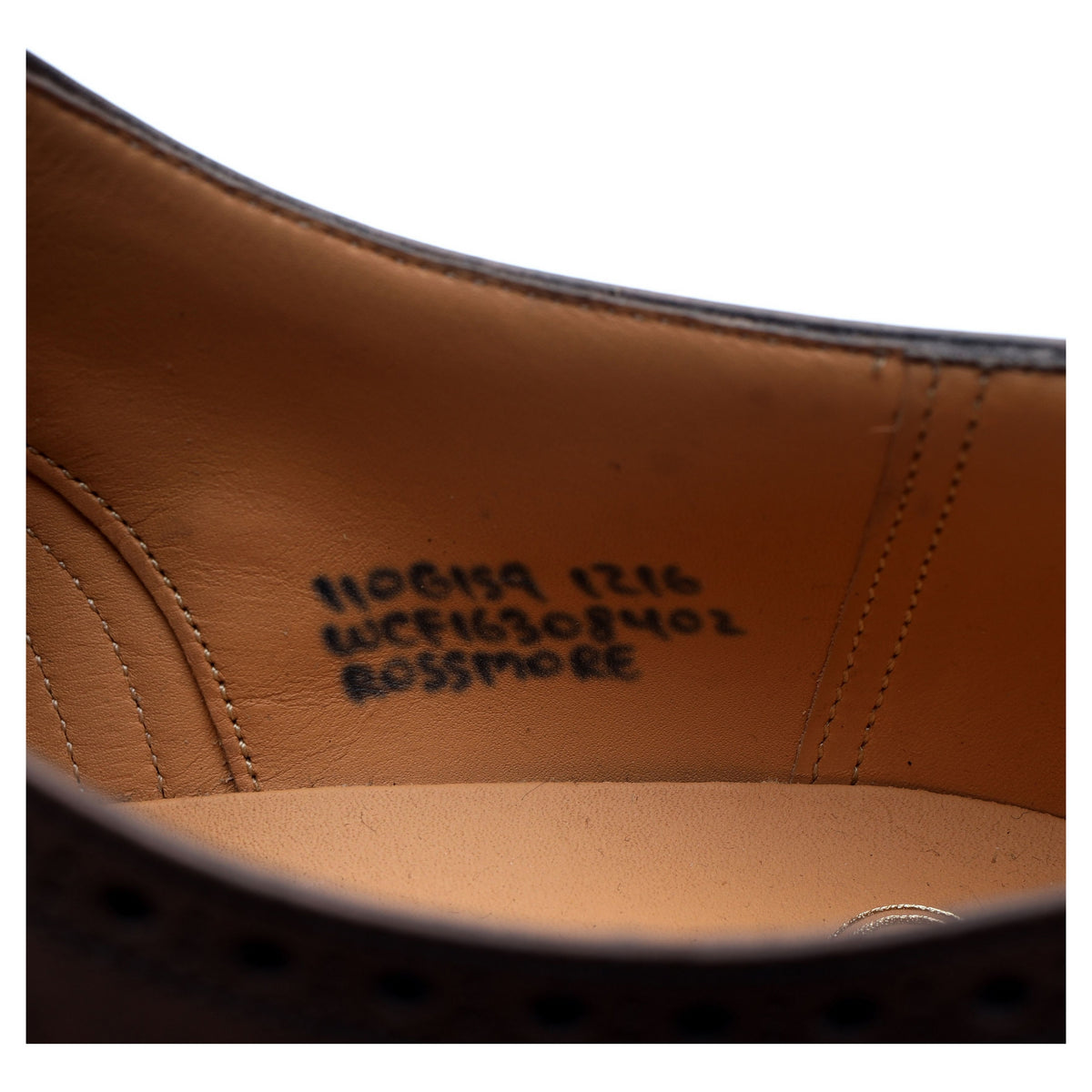 &#39;Rossmore 2&#39; Dark Brown Leather Oxford Semi Brogues UK 11 G