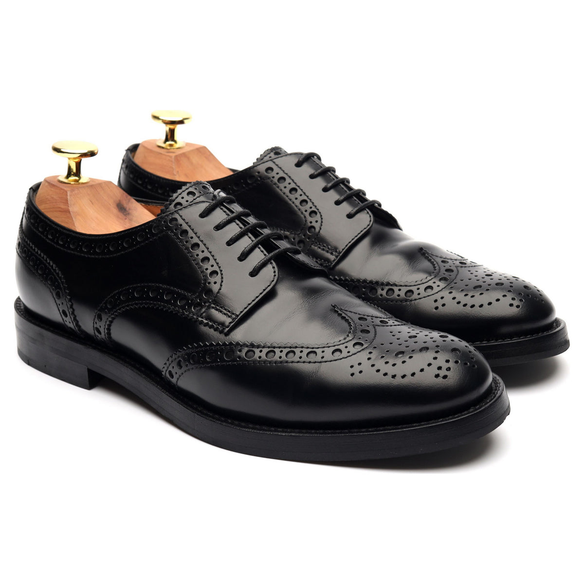 Women&#39;s &#39;Cala&#39; Black Leather Derby Brogues UK 3.5