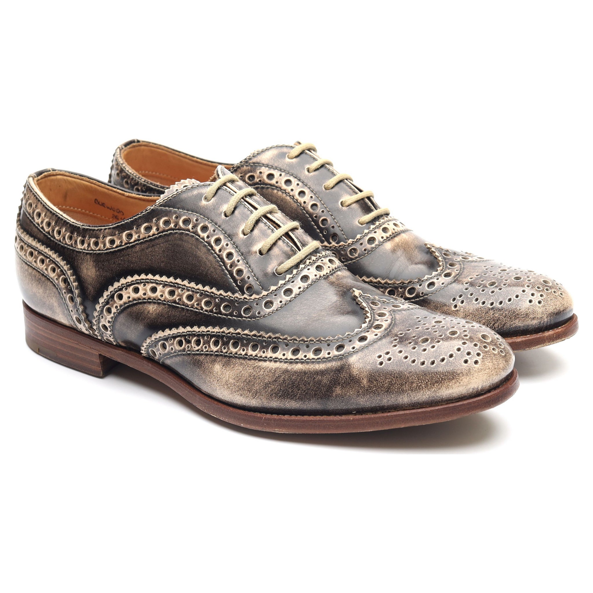 Gold brogues on sale