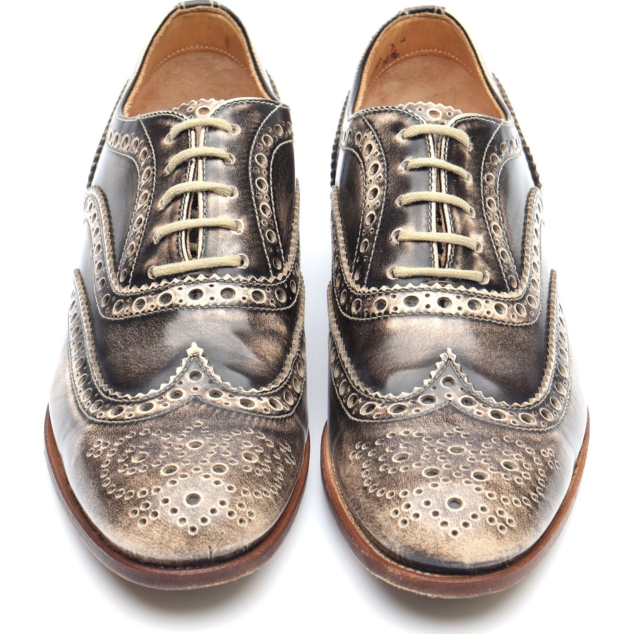 Ladies on sale gold brogues