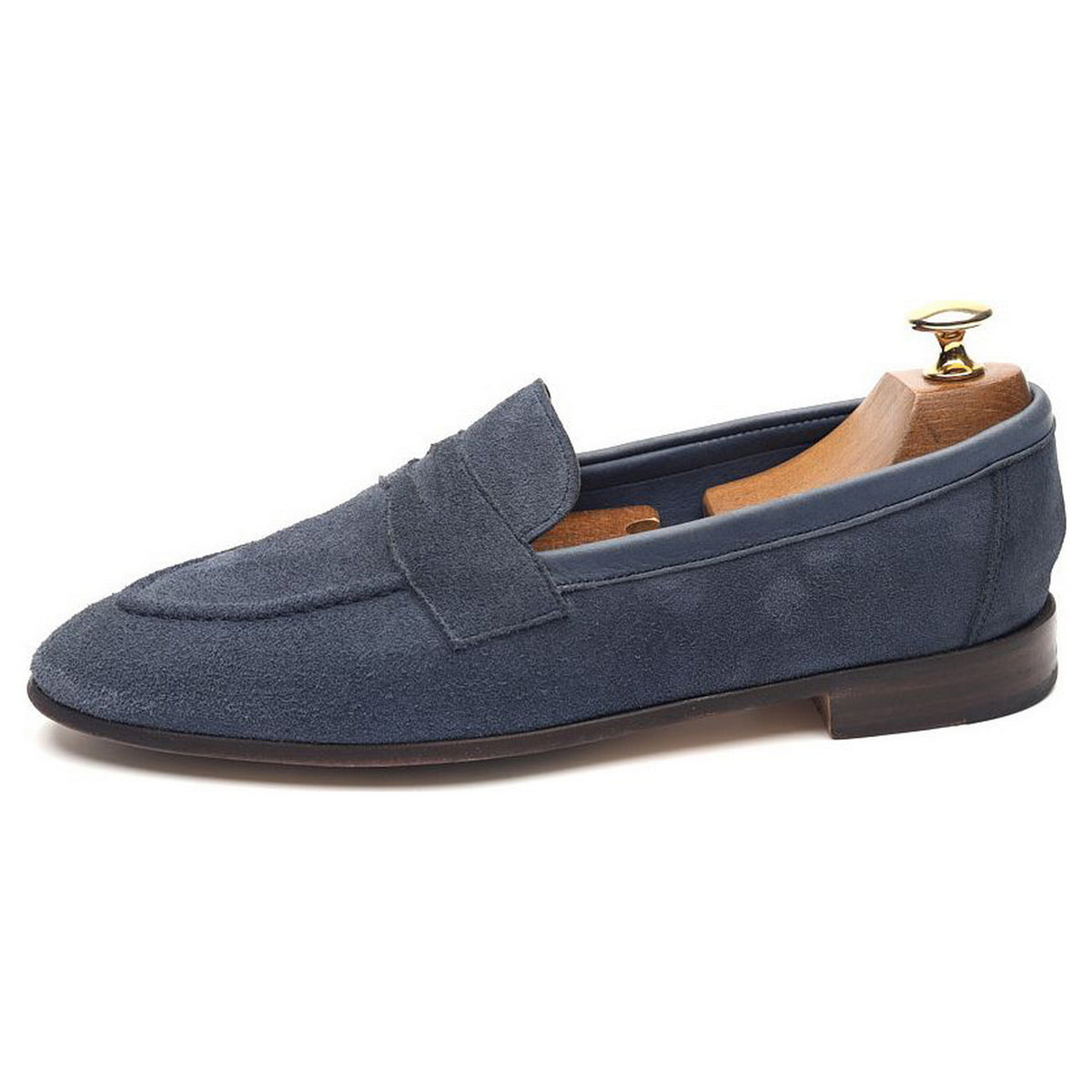 &#39;Toby&#39; Blue Suede Unlined Loafers UK 6 F