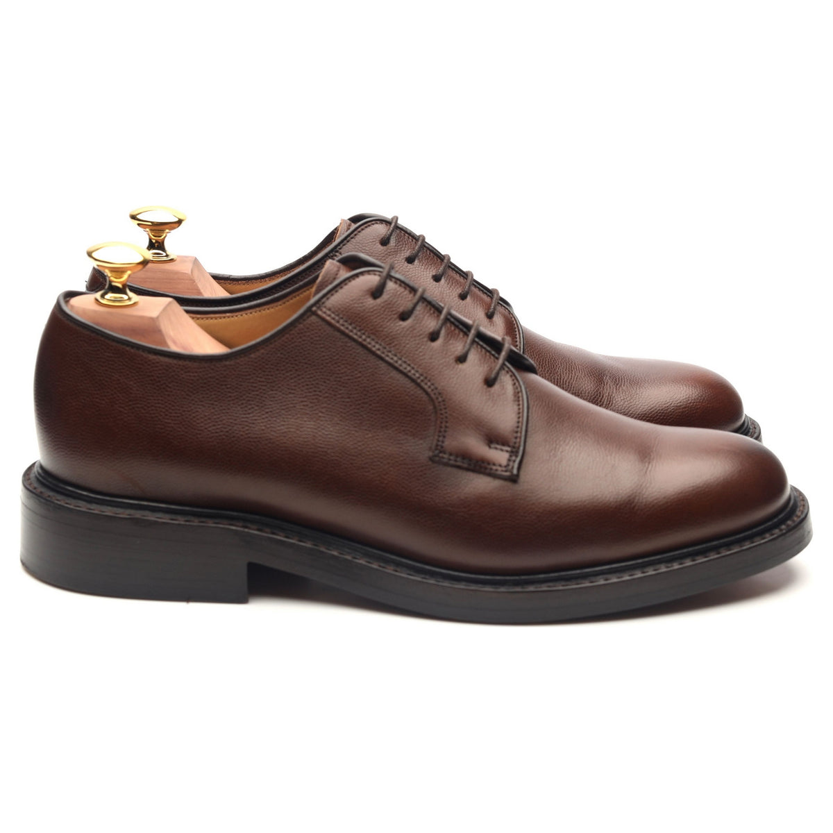 &#39;Ernest&#39; Dark Brown Leather Derby UK 6.5 F