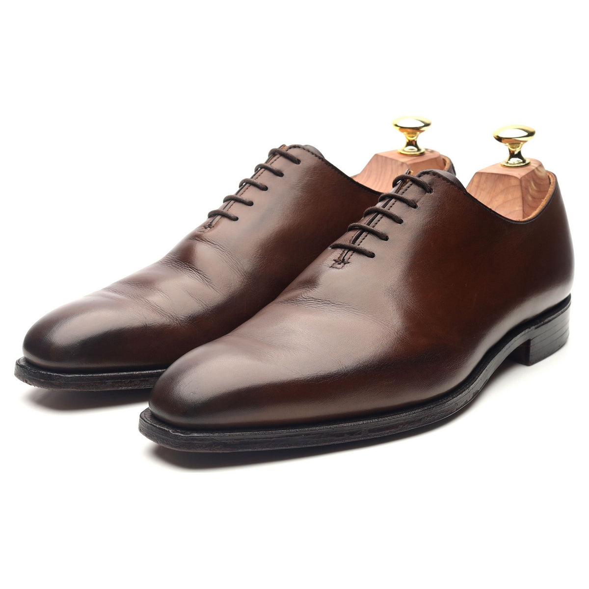 Alex' Dark Brown Leather Wholecut Oxford UK 7.5 E - Abbot's Shoes