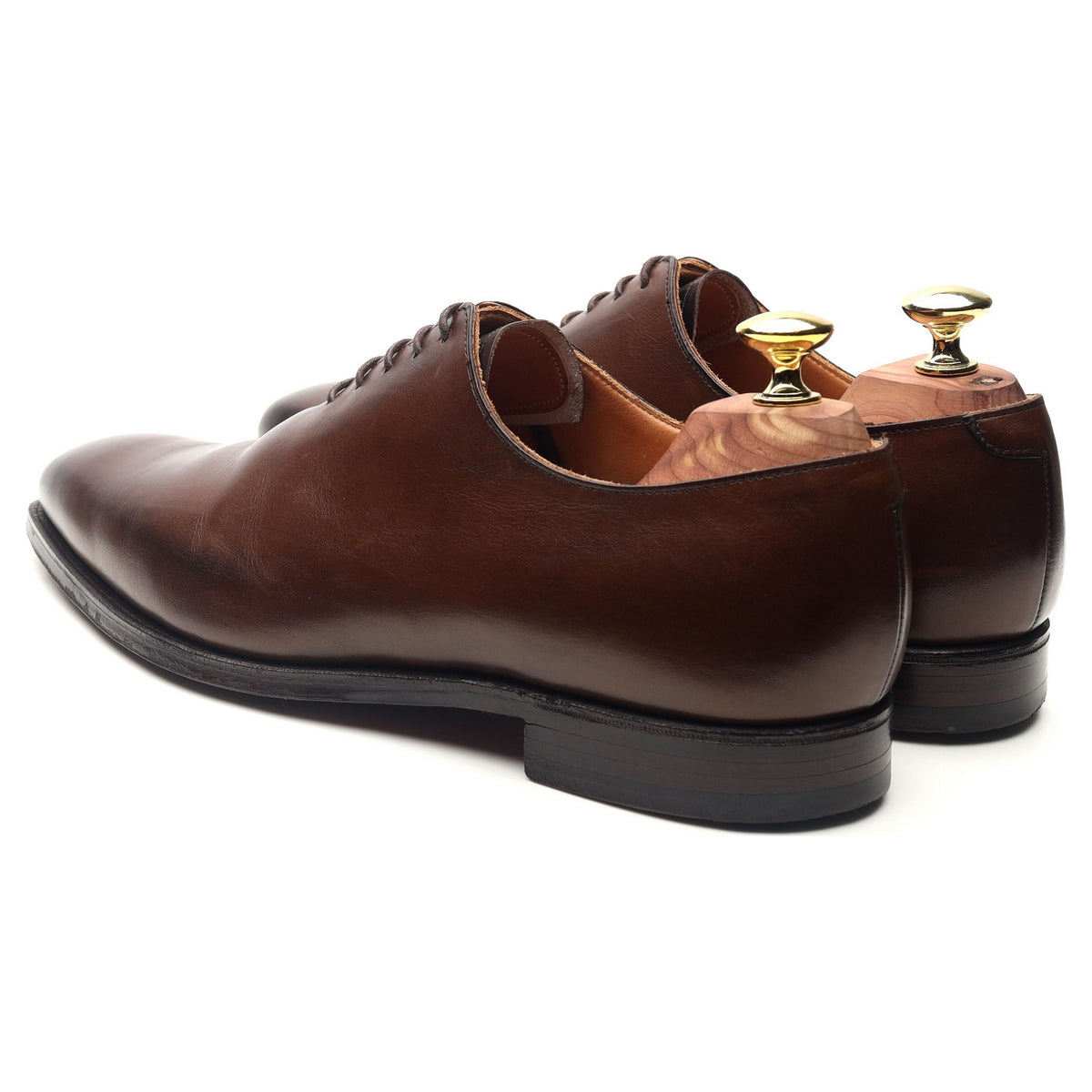 Alex' Dark Brown Leather Wholecut Oxford UK 7.5 E - Abbot's Shoes