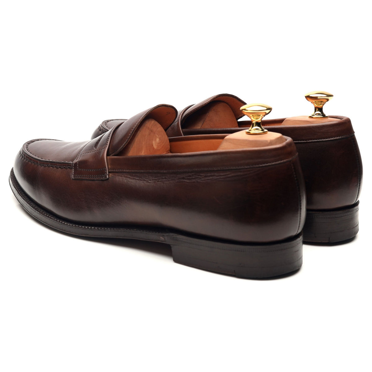 &#39;Darwin&#39; Dark Brown Leather Loafers UK 10 F