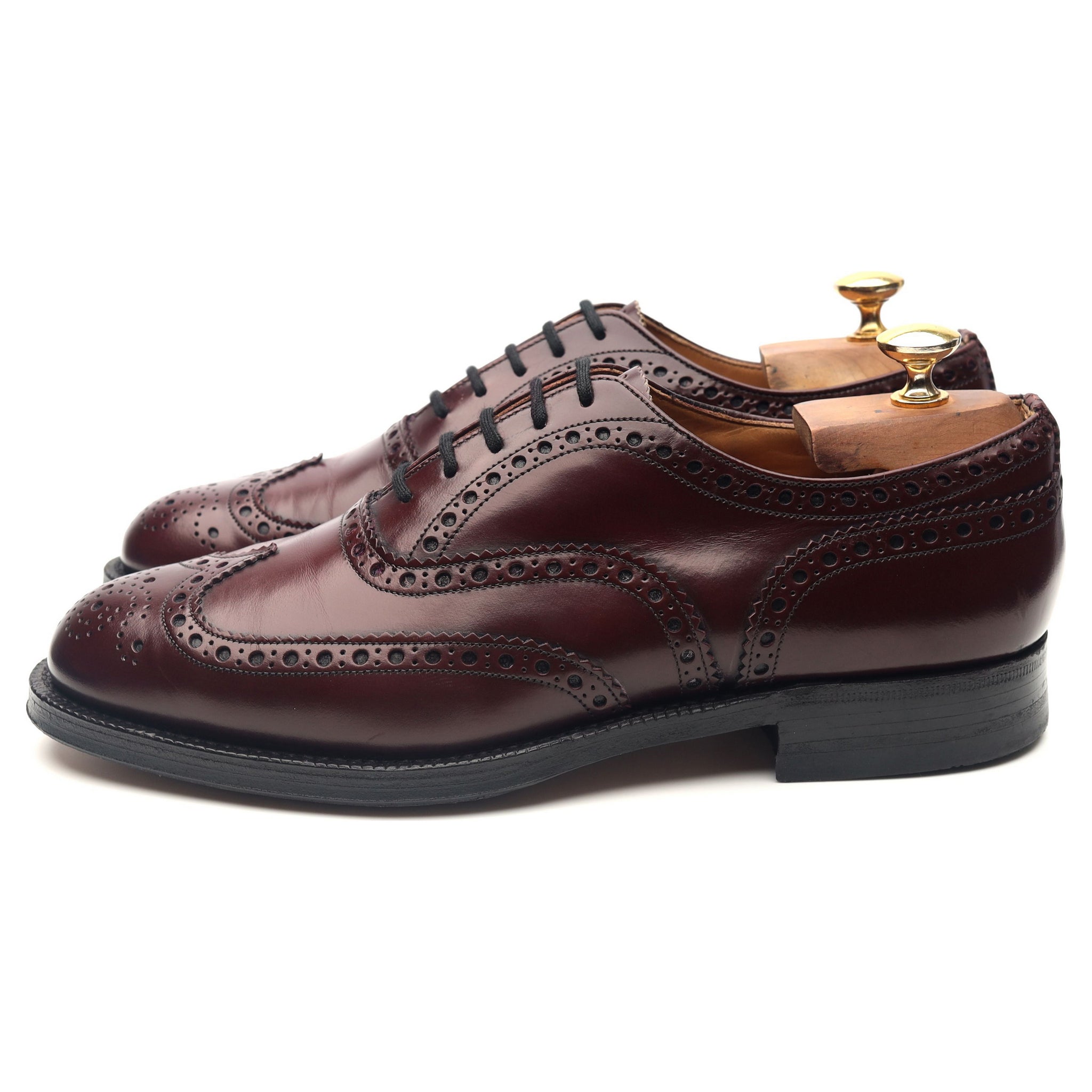 Burgundy brogues sales