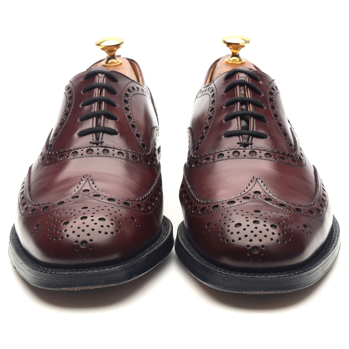 &#39;Burwood&#39; Burgundy Leather Brogues UK 7.5 G