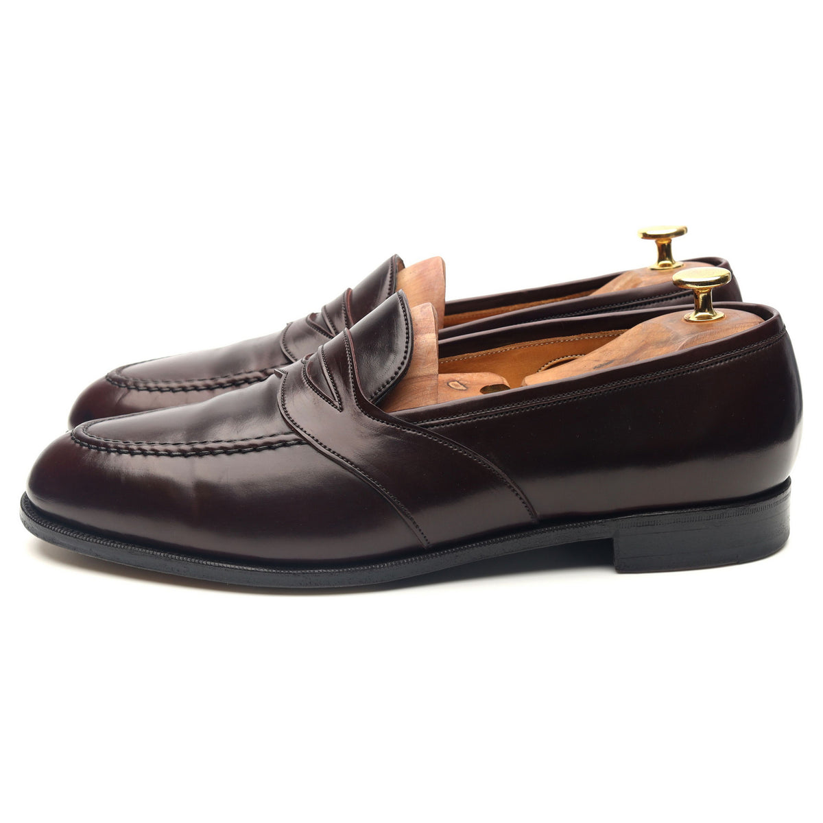 Drake&#39;s &#39;Montpellier&#39; Burgundy Cordovan Leather Loafers UK 9.5 E