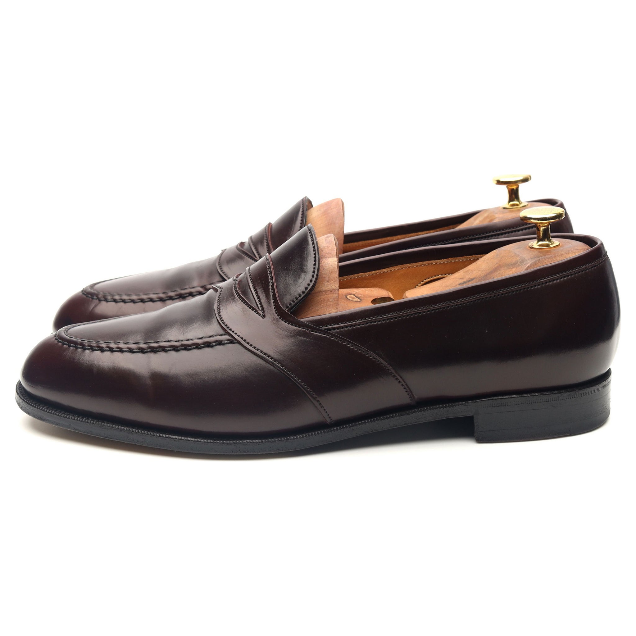 Drake's 'Montpellier' Burgundy Cordovan Leather Loafers UK 9.5 E