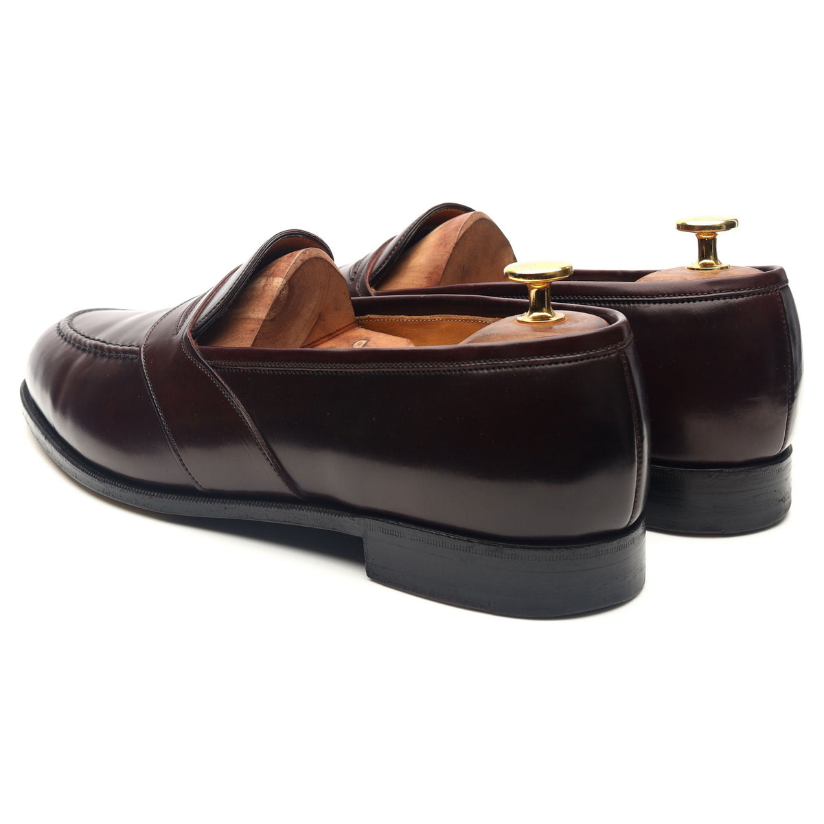 Drake&#39;s &#39;Montpellier&#39; Burgundy Cordovan Leather Loafers UK 9.5 E