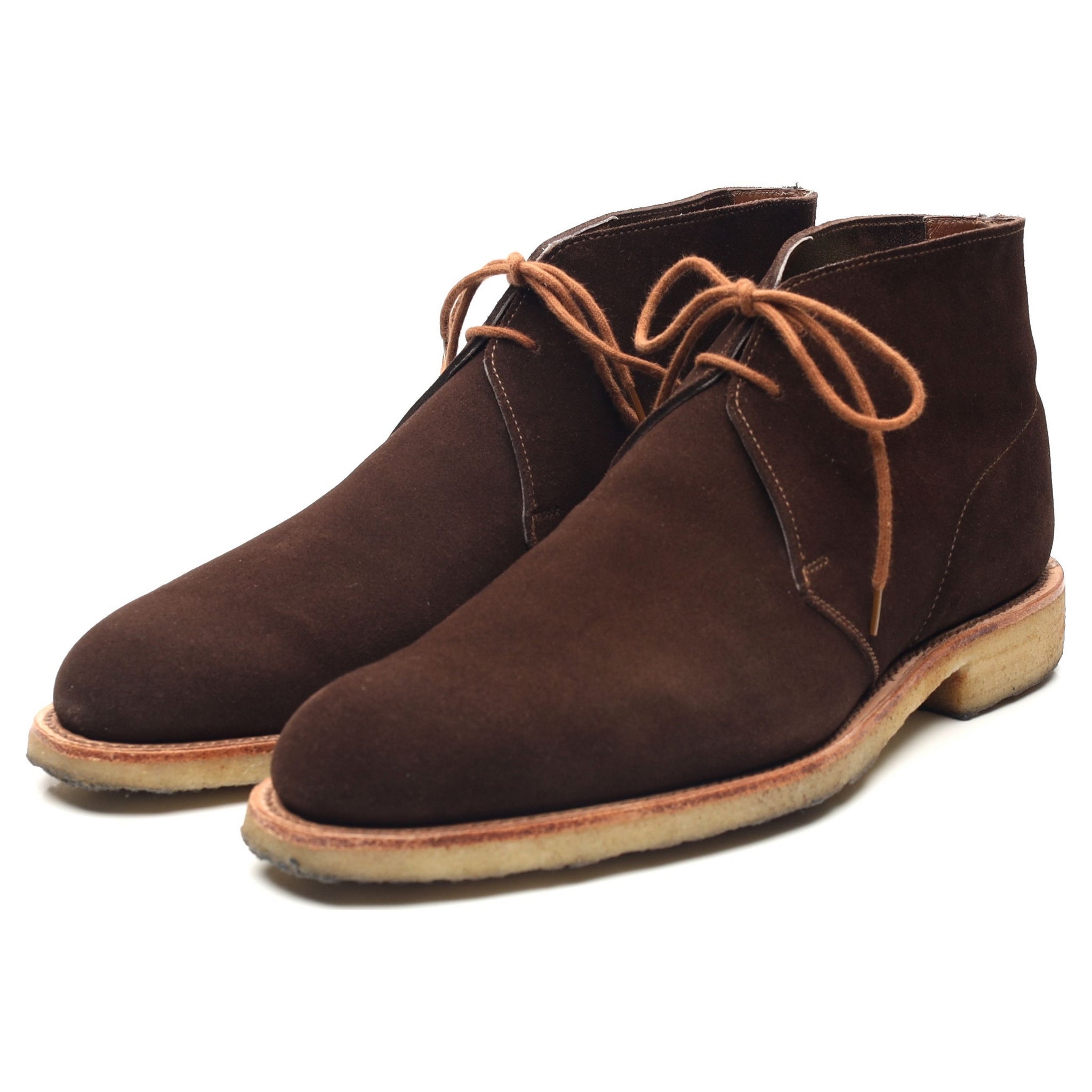 Mens chukka boots dark clearance brown