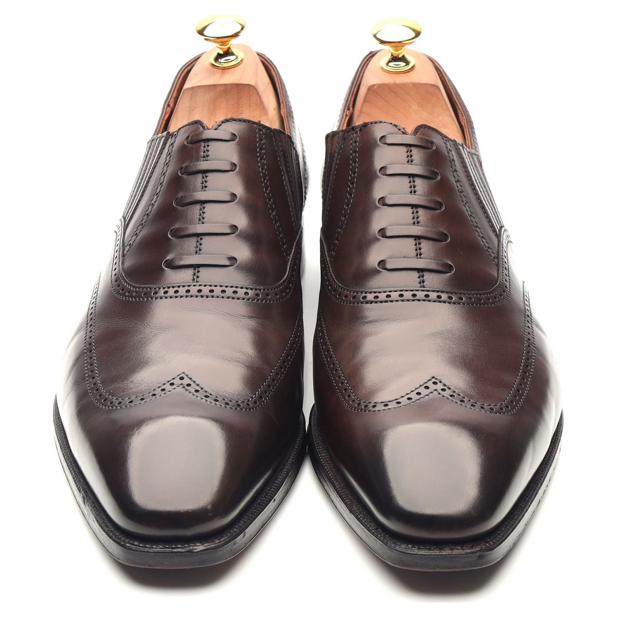 &#39;Winston&#39; Dark Brown Leather Lazyman Oxford Loafers UK 10 E