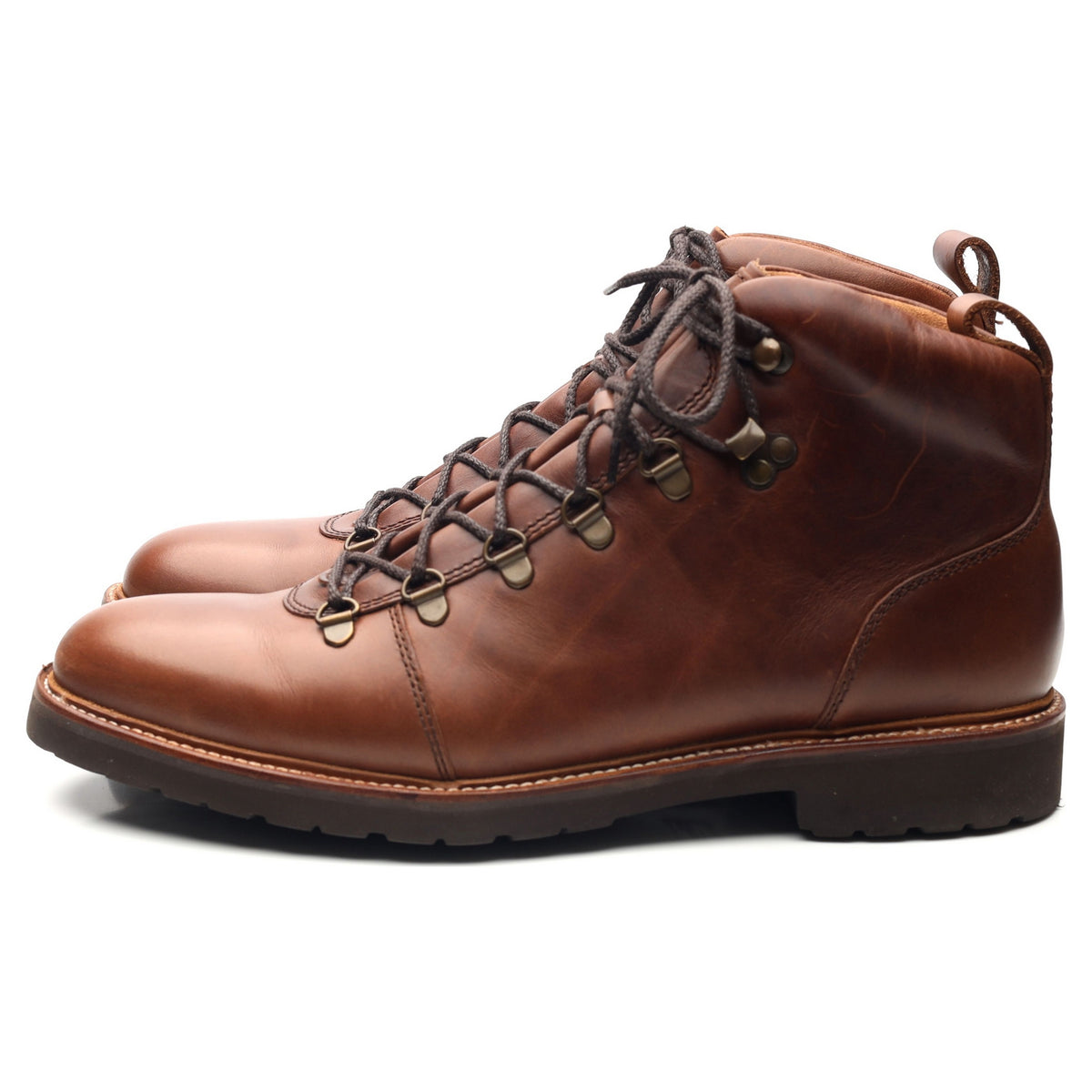 &#39;Glencoe&#39; Brown Leather Hiker Boots UK 11 F