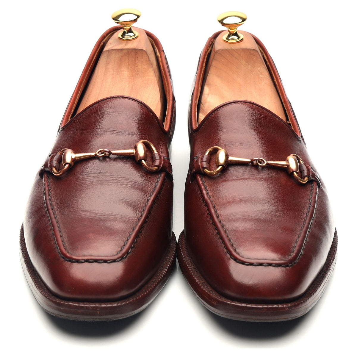 &#39;Hardy&#39; Burgundy Leather Horsebit Loafers UK 10 F