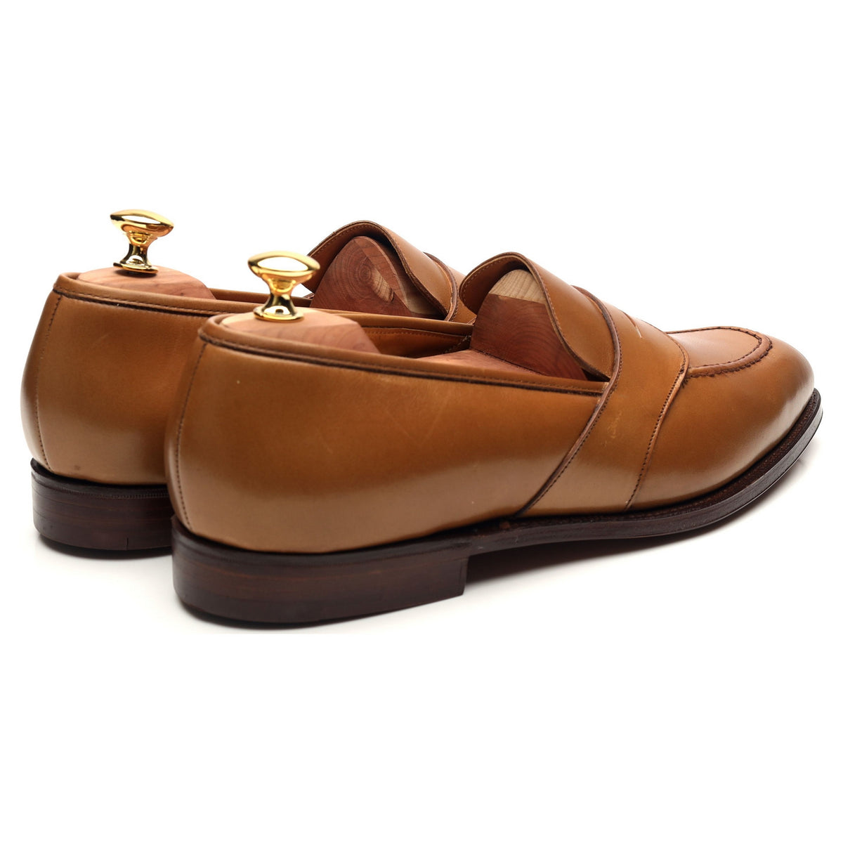 &#39;Taunton&#39; Tan Brown Leather Loafers UK 11 E