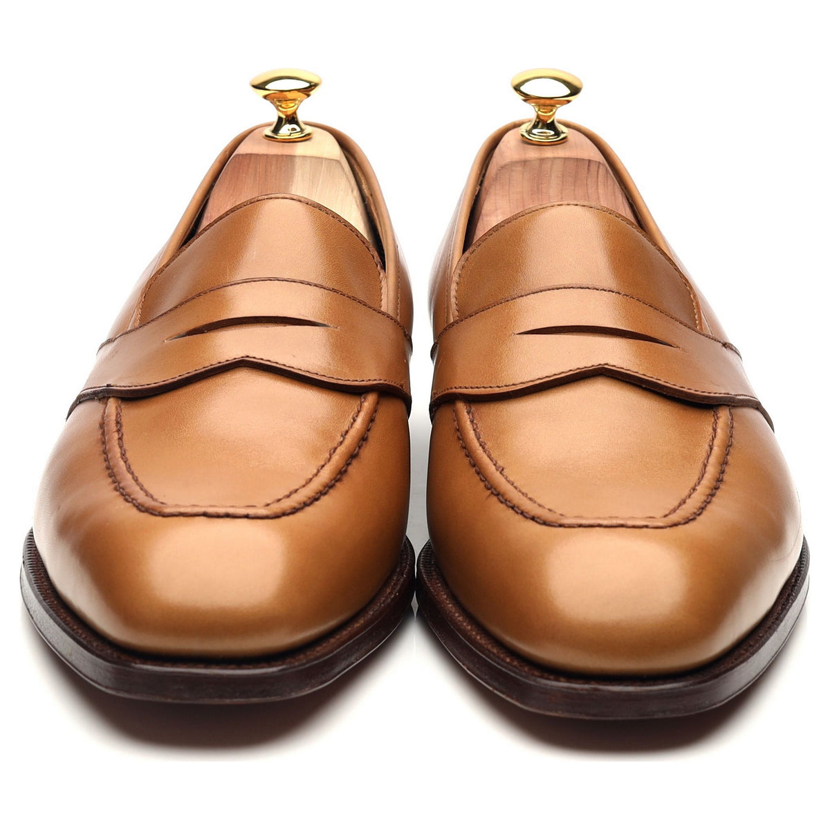 &#39;Taunton&#39; Tan Brown Leather Loafers UK 11 E