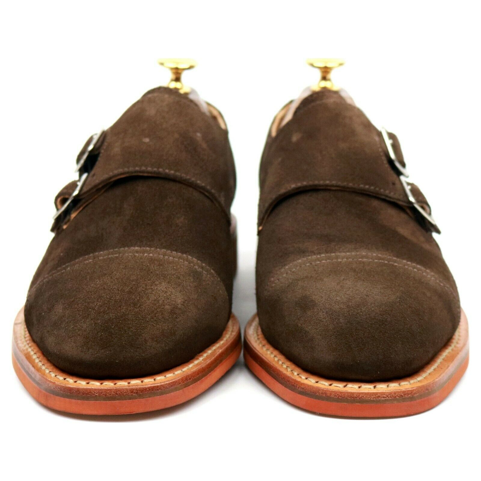 Dylan' Brown Suede Double Monk Strap UK 6 F - Abbot's Shoes