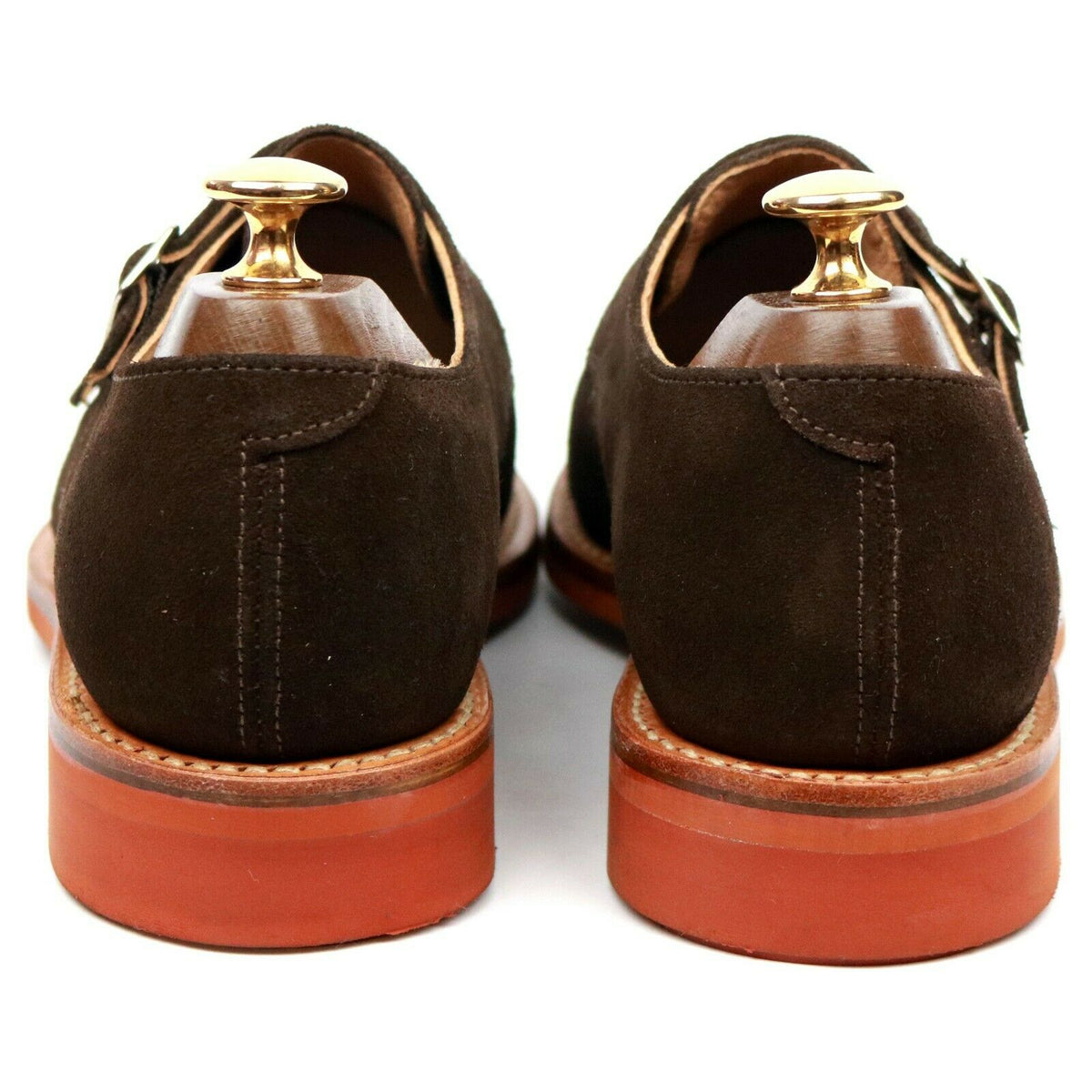 &#39;Dylan&#39; Brown Suede Double Monk Strap UK 6 F