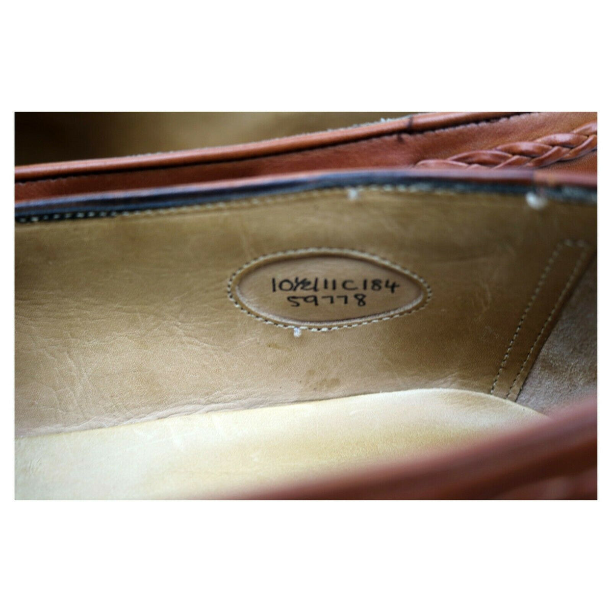 &#39;Belgravia&#39; Tan Brown Leather Tassel Loafers UK 10.5 C