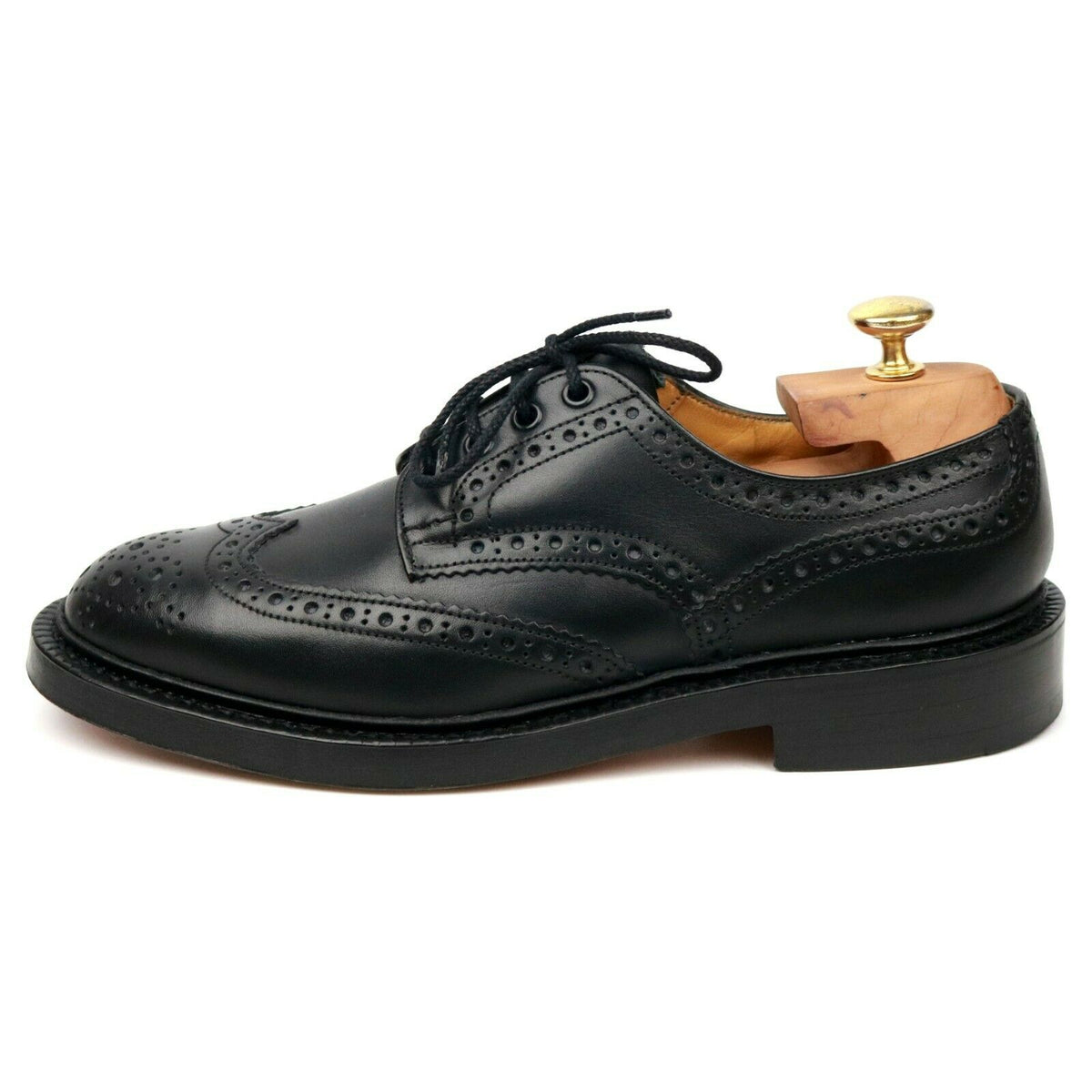 Keswick' Black Leather Country Derby Brogues UK 7 - Abbot's Shoes