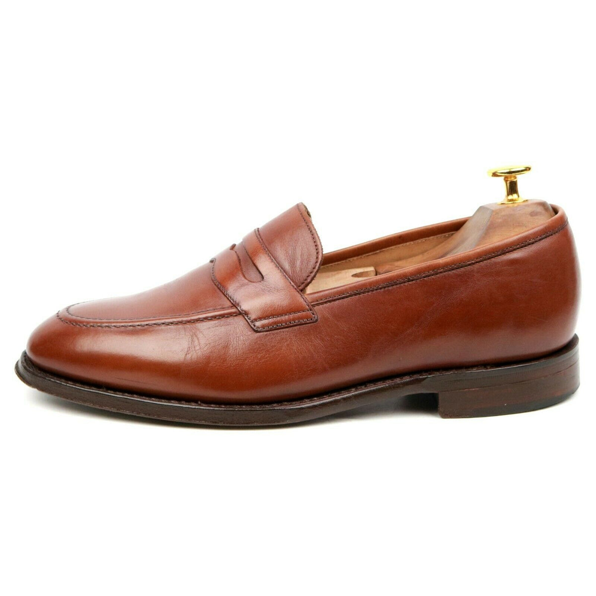 1880 &#39;Whitehall&#39; Tan Brown Leather Loafers UK 7 F