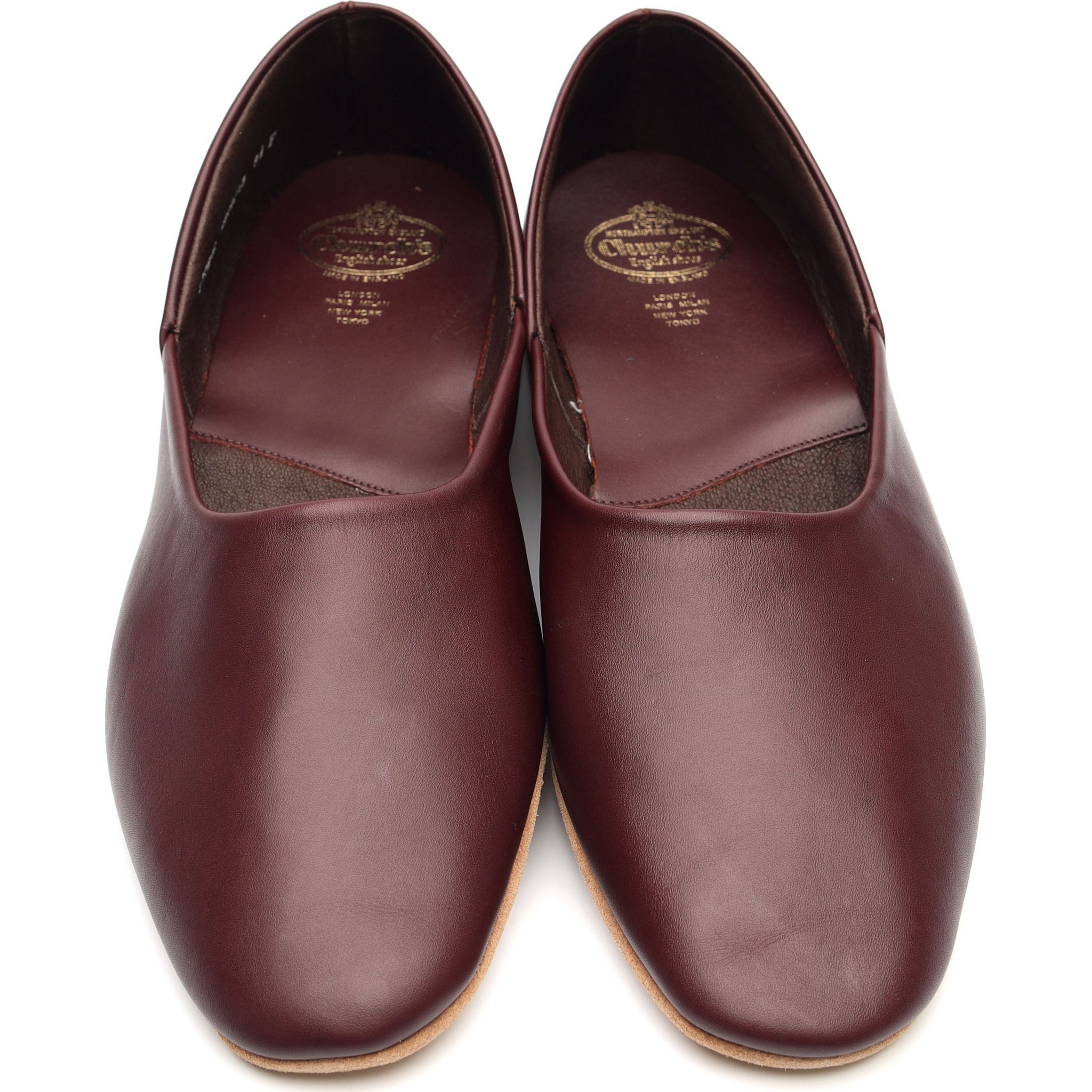 Perfekt Udløbet Quagmire Jason 03' Burgundy Leather Slippers UK 9.5 F - Abbot's Shoes