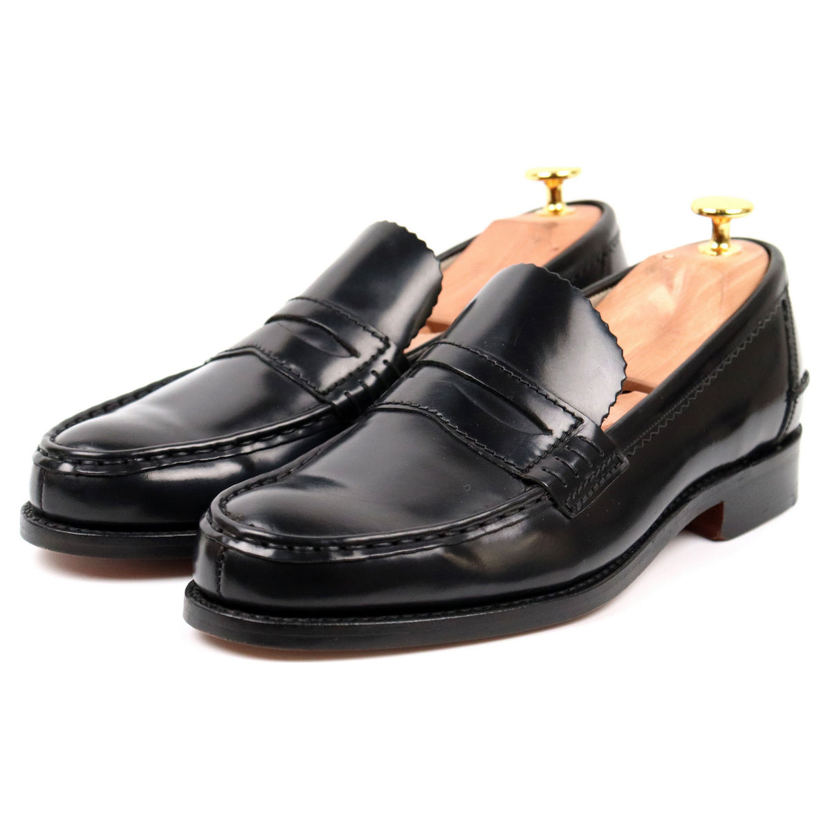 Black Leather Loafers UK 5.5 G