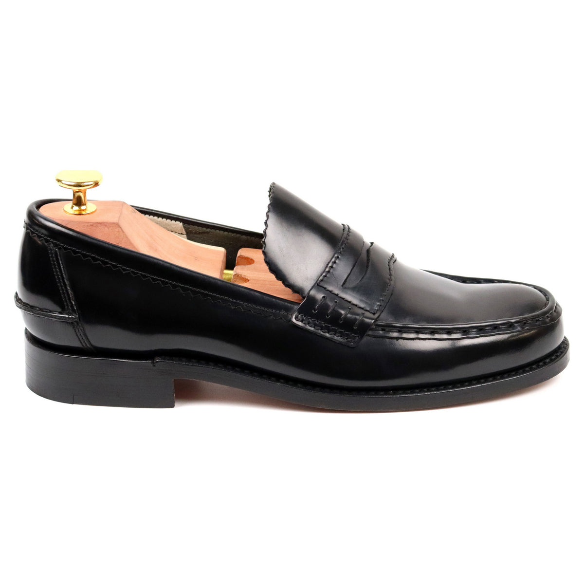 Black Leather Loafers UK 5.5 G