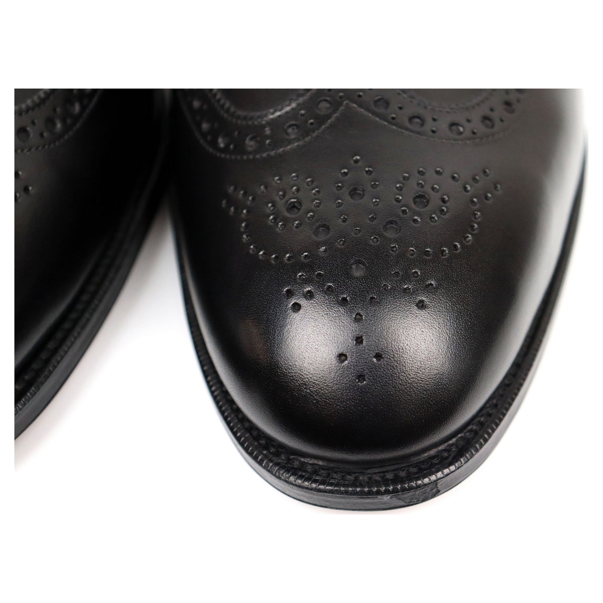 &#39;Malvern&#39; Black Leather Brogues UK 12.5 E
