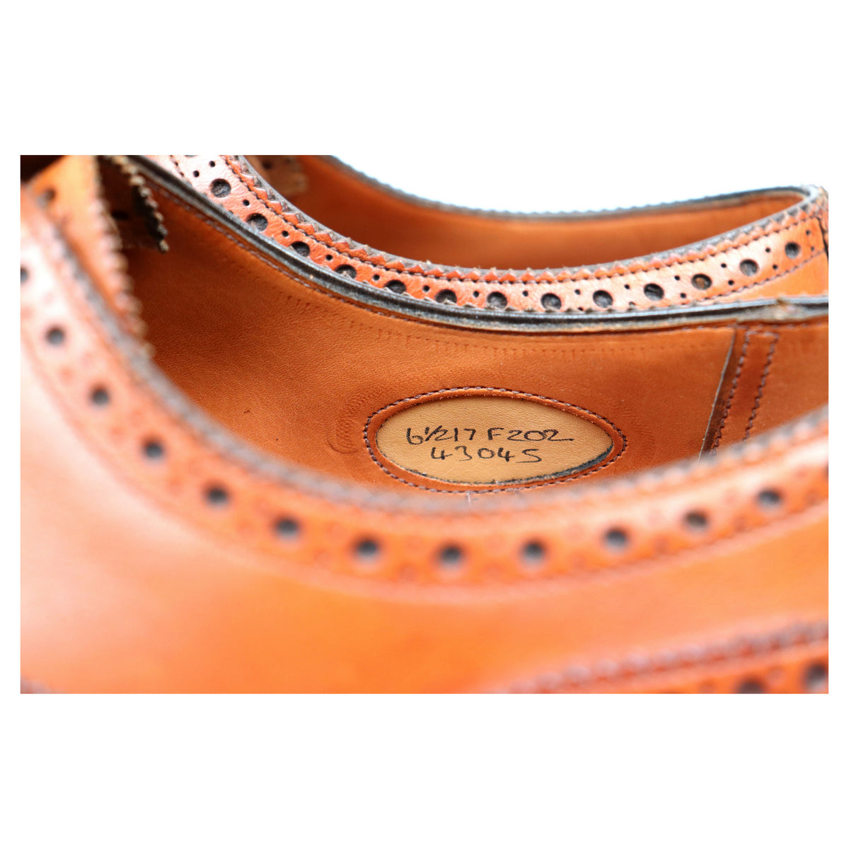&#39;Malvern&#39; Tan Brown Leather Brogues UK 6.5 F