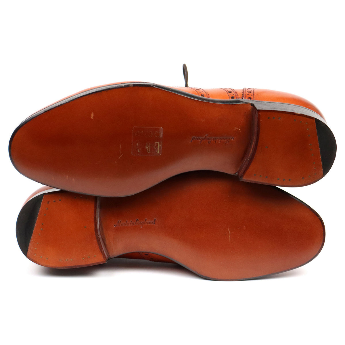 &#39;Malvern&#39; Tan Brown Leather Brogues UK 6.5 F